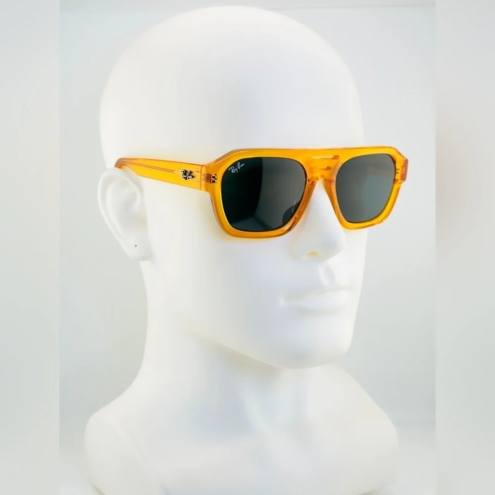 Ray-Ban Corrigan Bio based Sunglasses RB4397 Transparent Yellow Frame Gray Lens